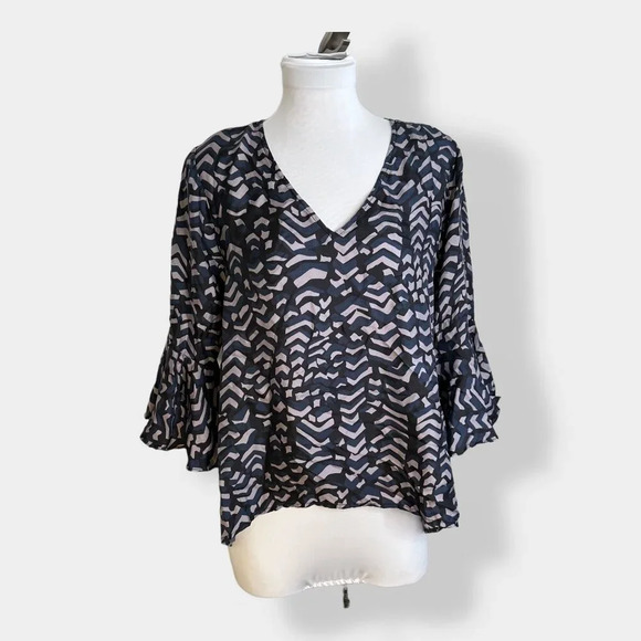 LaRoque Original Silk Patterned Blouse - Picture 1 of 5